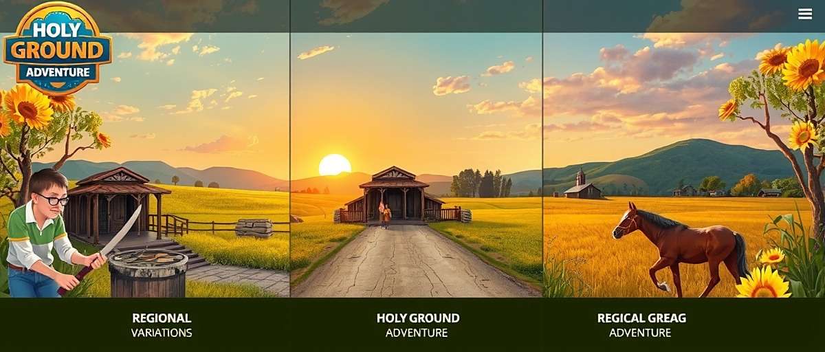 Holy Ground Adventure Regional Variations Regional variations of Holy Ground Adventure showing different cultural elements