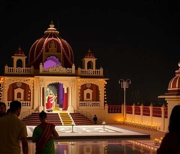 Holy Ground Adventure Diwali Event Diwali event in Holy Ground Adventure with decorated temples and lamps